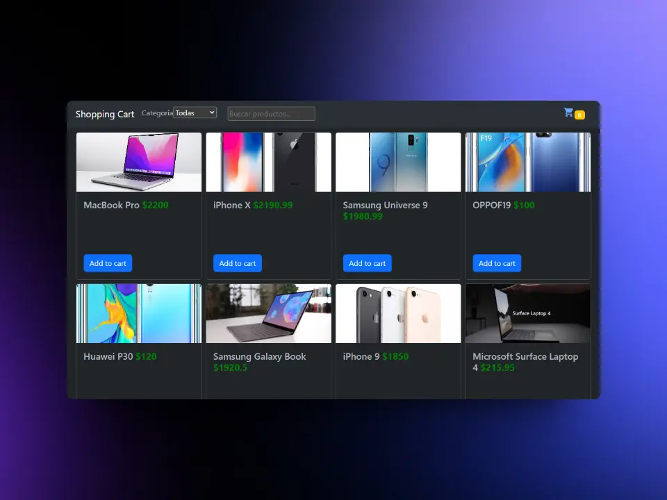 screenshoot del proyecto
